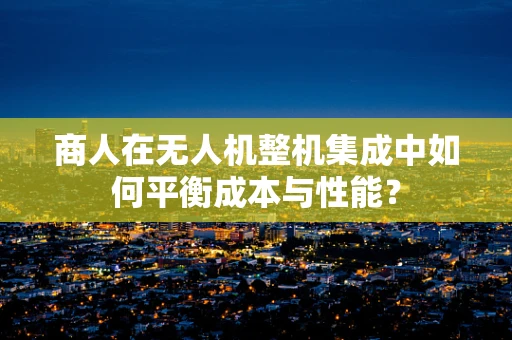商人在无人机整机集成中如何平衡成本与性能？