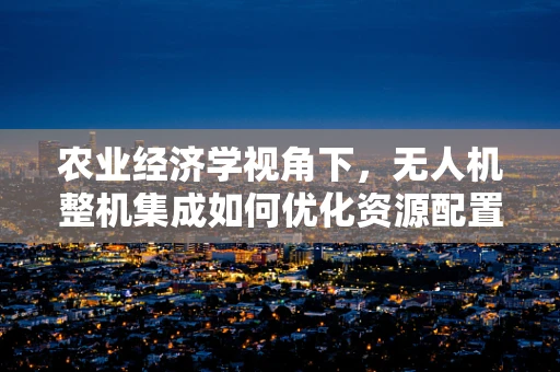 农业经济学视角下，无人机整机集成如何优化资源配置？