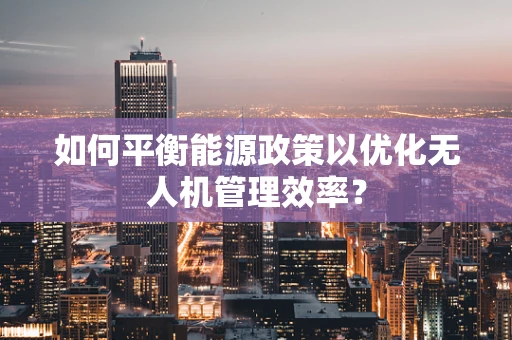 如何平衡能源政策以优化无人机管理效率？