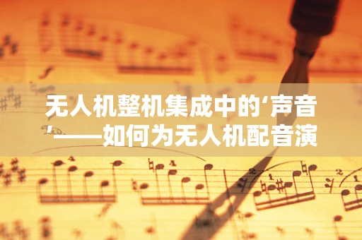 无人机整机集成中的‘声音’——如何为无人机配音演员定制独特音效？