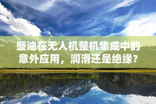 蟹油在无人机整机集成中的意外应用，润滑还是绝缘？