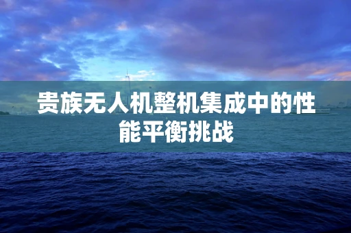 贵族无人机整机集成中的性能平衡挑战