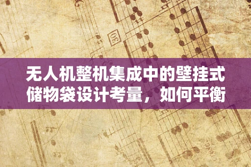 无人机整机集成中的壁挂式储物袋设计考量，如何平衡轻量与耐用？