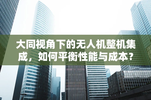 大同视角下的无人机整机集成，如何平衡性能与成本？