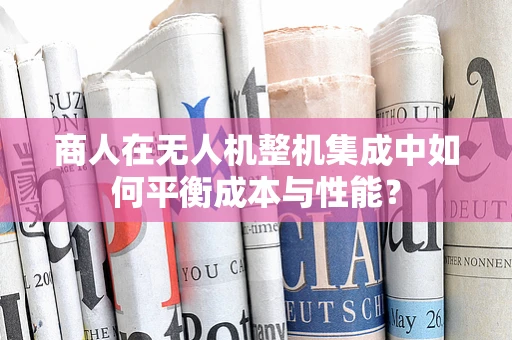商人在无人机整机集成中如何平衡成本与性能？