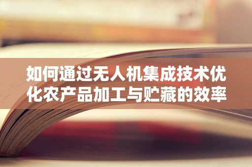 如何通过无人机集成技术优化农产品加工与贮藏的效率？