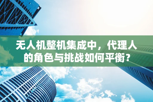 无人机整机集成中，代理人的角色与挑战如何平衡？