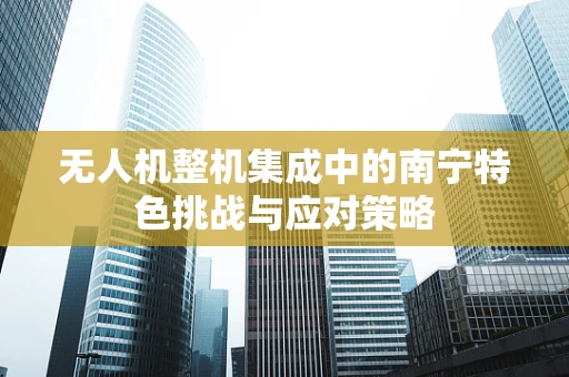 无人机整机集成中的南宁特色挑战与应对策略