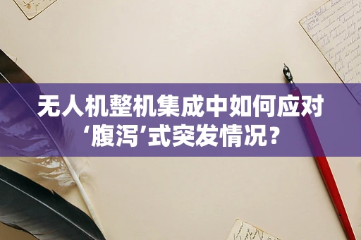 无人机整机集成中如何应对‘腹泻’式突发情况？