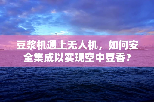 豆浆机遇上无人机，如何安全集成以实现空中豆香？