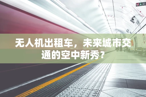 无人机出租车，未来城市交通的空中新秀？