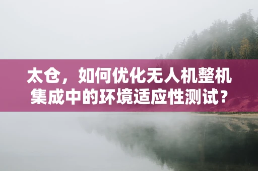 太仓，如何优化无人机整机集成中的环境适应性测试？