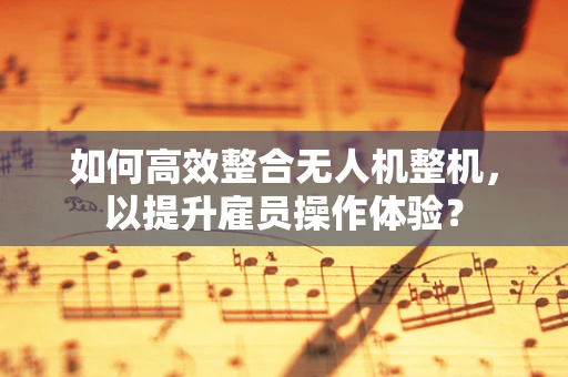 如何高效整合无人机整机，以提升雇员操作体验？