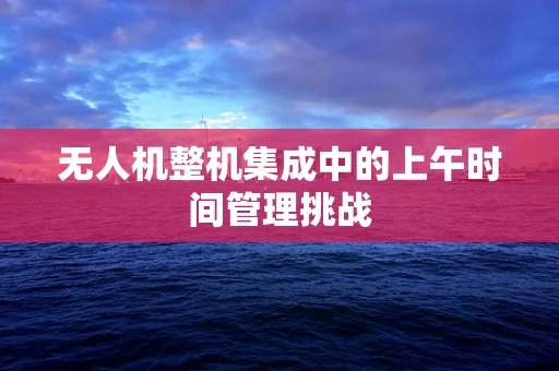 无人机整机集成中的上午时间管理挑战