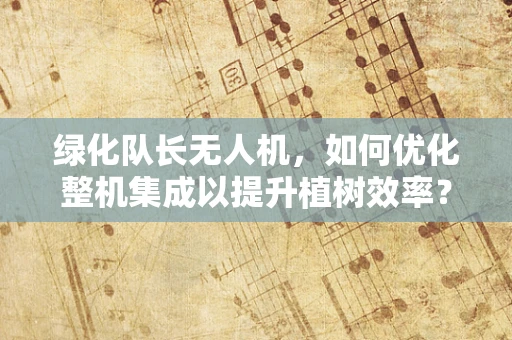 绿化队长无人机，如何优化整机集成以提升植树效率？