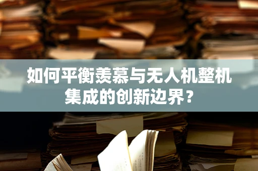 如何平衡羡慕与无人机整机集成的创新边界？