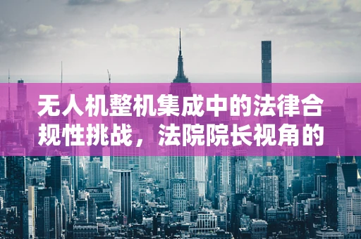 无人机整机集成中的法律合规性挑战，法院院长视角的审视