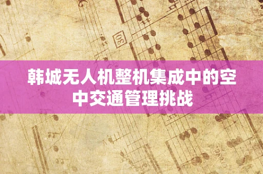 韩城无人机整机集成中的空中交通管理挑战