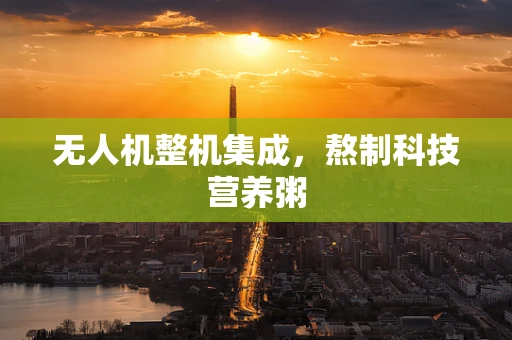 无人机整机集成，熬制科技营养粥