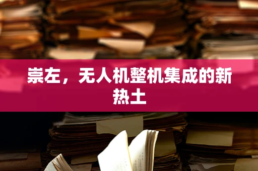 崇左，无人机整机集成的新热土