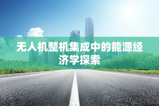 无人机整机集成中的能源经济学探索