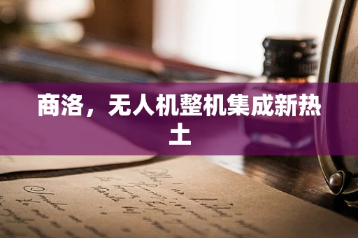 商洛，无人机整机集成新热土