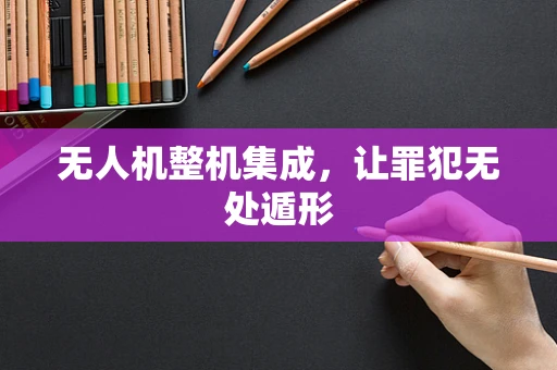 无人机整机集成，让罪犯无处遁形