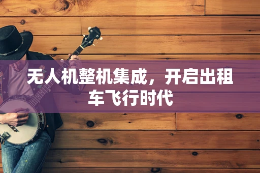 无人机整机集成，开启出租车飞行时代