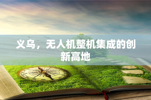 义乌，无人机整机集成的创新高地