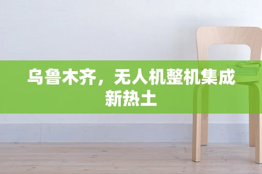 乌鲁木齐，无人机整机集成新热土