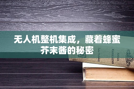 无人机整机集成，藏着蜂蜜芥末酱的秘密
