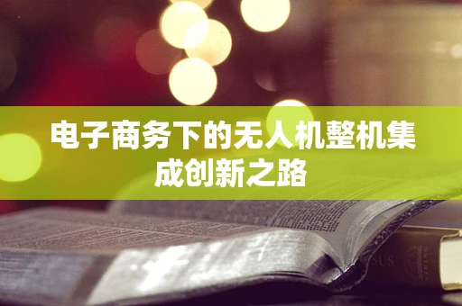 电子商务下的无人机整机集成创新之路