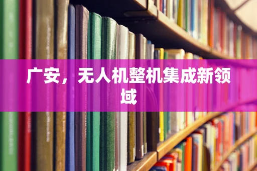 广安，无人机整机集成新领域