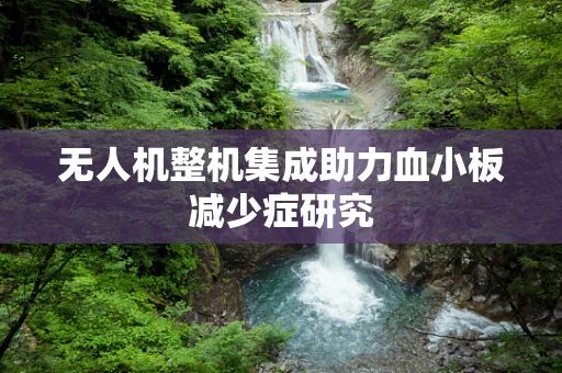 无人机整机集成助力血小板减少症研究