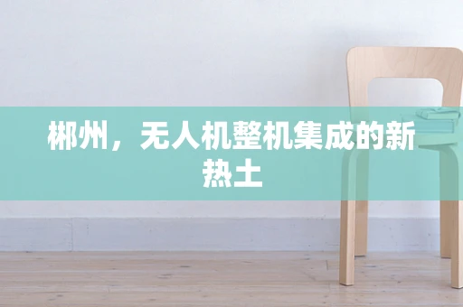 郴州，无人机整机集成的新热土
