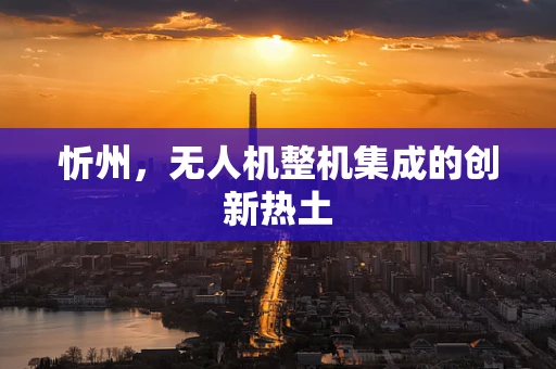 忻州，无人机整机集成的创新热土