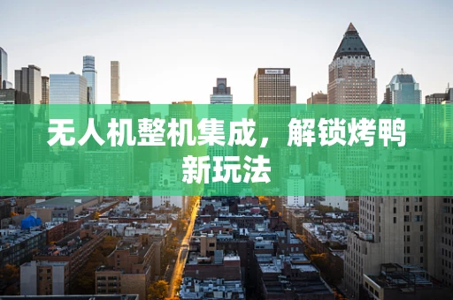 无人机整机集成，解锁烤鸭新玩法