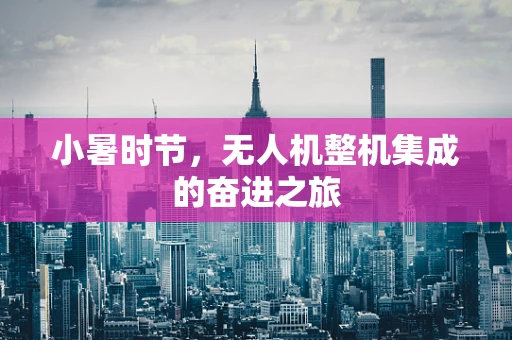 小暑时节，无人机整机集成的奋进之旅