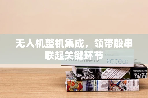 无人机整机集成，领带般串联起关键环节