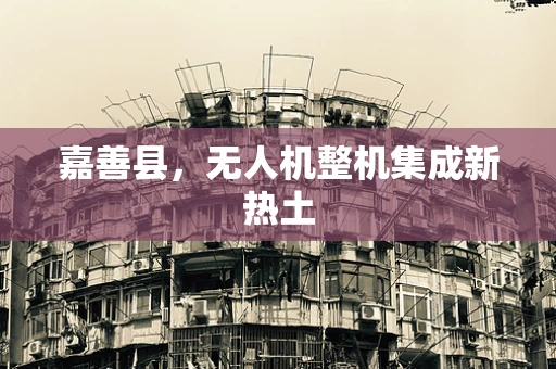 嘉善县，无人机整机集成新热土