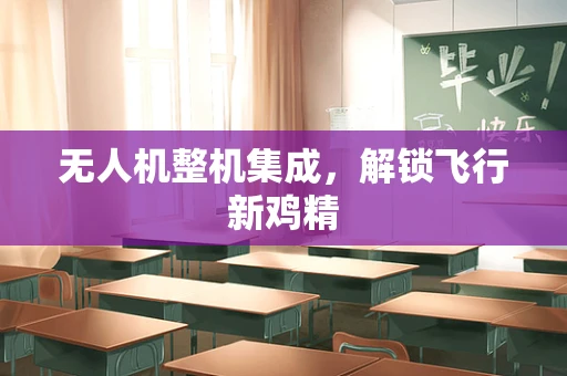无人机整机集成，解锁飞行新鸡精