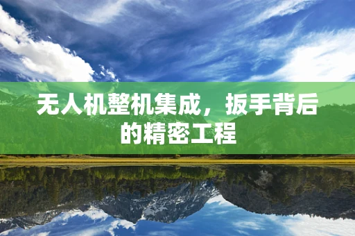 无人机整机集成，扳手背后的精密工程