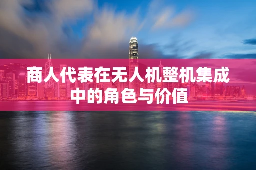 商人代表在无人机整机集成中的角色与价值