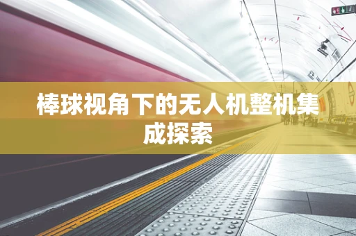 棒球视角下的无人机整机集成探索
