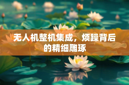 无人机整机集成，烦躁背后的精细雕琢