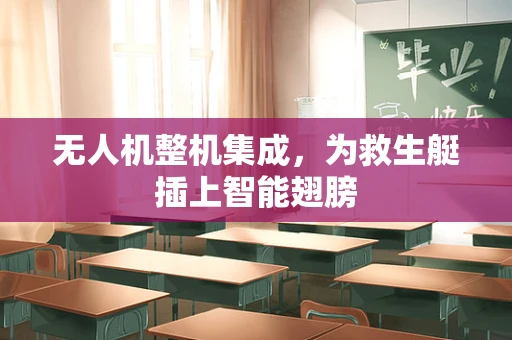 无人机整机集成，为救生艇插上智能翅膀