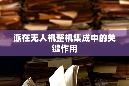 派在无人机整机集成中的关键作用