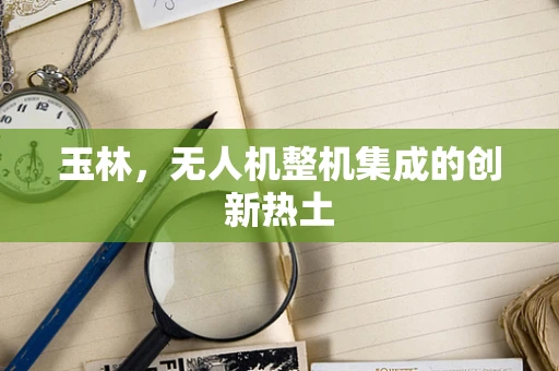玉林，无人机整机集成的创新热土
