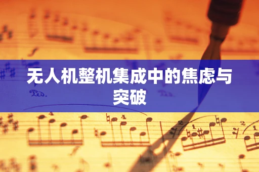 无人机整机集成中的焦虑与突破