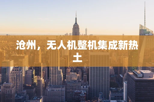沧州，无人机整机集成新热土